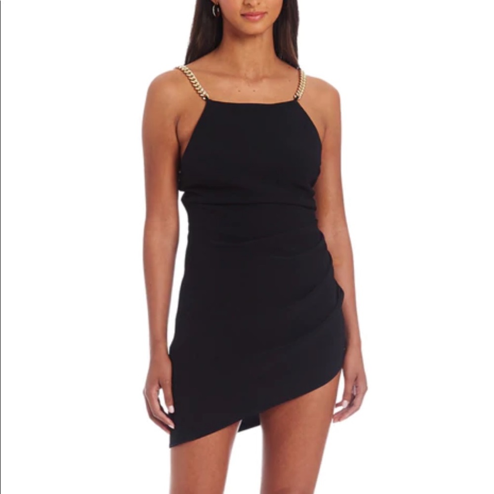 Amanda Uprichard Black Chain Dress - Samuela Dress